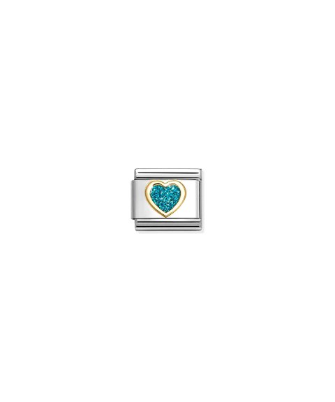 Nomination Composable Classic Heart Turquoise Glitter Link Mulher 030220/08