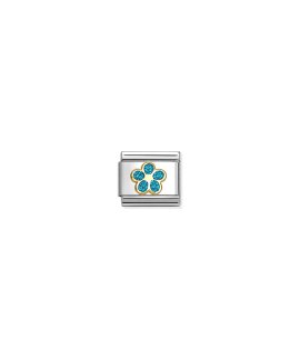 Nomination Composable Classic Flower Turquoise Glitter Link 030220/16
