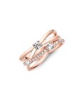 Pandora Rose Sparkling Triple Band Joia Anel Mulher 189400C01