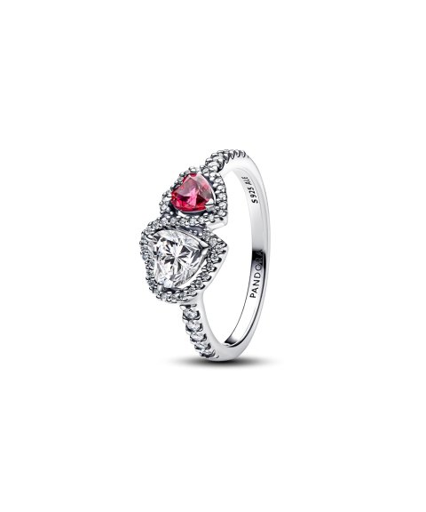 Pandora Sparkling Halo Hearts Joia Anel Mulher 193662C01