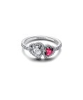 Pandora Sparkling Halo Hearts Joia Anel Mulher 193662C01