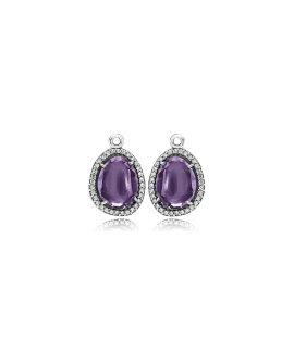 Pandora Sparkling Amethyst Joia Pendente Brincos Mulher 290681AM