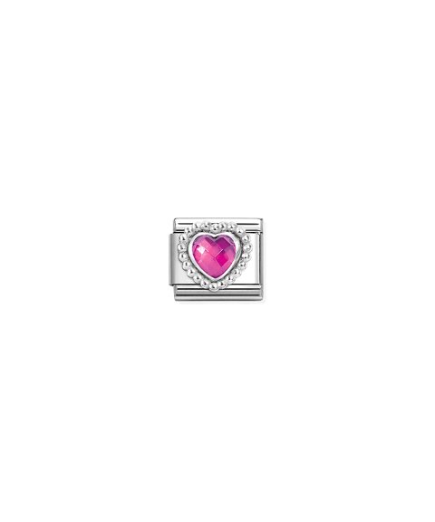 Nomination Composable Classic Fuchsia Heart Link Mulher 330605/030