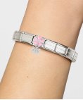 Nomination Composable Classic Pink Flower and Butterfly Link Mulher 331814/02