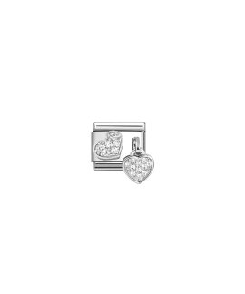 Nomination Composable Classic Pavé Hearts Link Mulher 331817/15