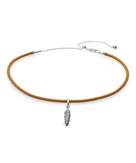 Pandora Choker and Feather Joia Colar Mulher 397197CGT-38