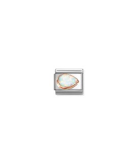 Nomination Composable Classic White Opal Drop Right Link Mulher 430514/07