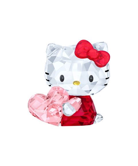 Swarovski Hello Kitty Pink Heart Decoração Figura de Cristal 5135886