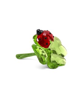 Swarovski Idyllia Ladybug and Clover Decoração Figura de Cristal 5666852