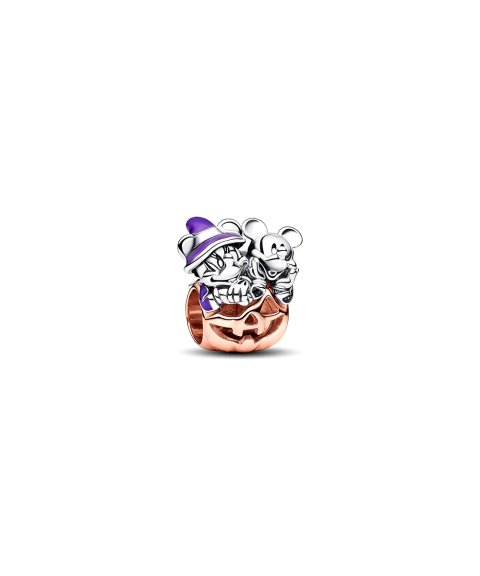 Pandora Disney Mickey and Minnie Halloween Pumpkin Joia Conta Mulher 782816C01