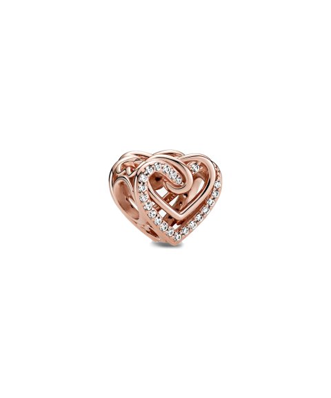 Pandora Rose Sparkling Entwined Hearts Joia Conta Mulher 789270C01