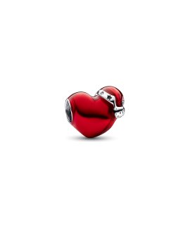 Pandora Metallic Red Christmas Heart Joia Conta Mulher 792336C01