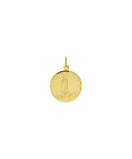 DonaZinda Nossa Senhora de Fátima Joia Pendente Colar Medalha Ouro 19.2K Mulher BER68