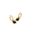 Hot Diamonds Jac Jossa Black Onyx Joia Brincos Mulher DE737