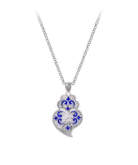 Portugal Jewels Azulejo Coração de Viana Joia Colar Mulher SNAZ00205B