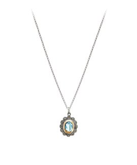 Portugal Jewels Azul Marcassites Joia Colar Mulher SNMC00180B