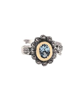 Portugal Jewels Azul Marcassites Joia Anel Mulher SRMC00234B