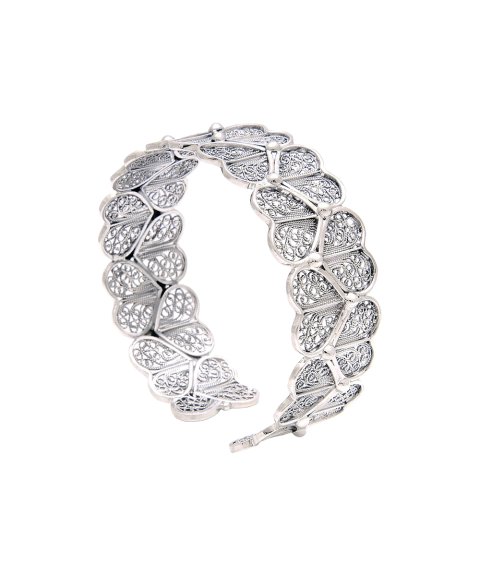 Portugal Jewels Clássicos Corações Joia Pulseira Bangle Mulher SSFG00600A