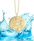 Unike Jewellery Fun Medal Multiple Elements Gold Joia Colar Mulher UK.CL.1205.0063
