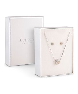 Unike Jewellery Classy Hoop Joia Colar Brincos Set Mulher UK.PK.1205.0003