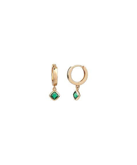 Vidal & Vidal Hoop Green Zirconia Joia Brincos Essentials Mulher X76448